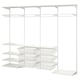 BOAXEL Wardrobe combination, white, 245x40x201 cm