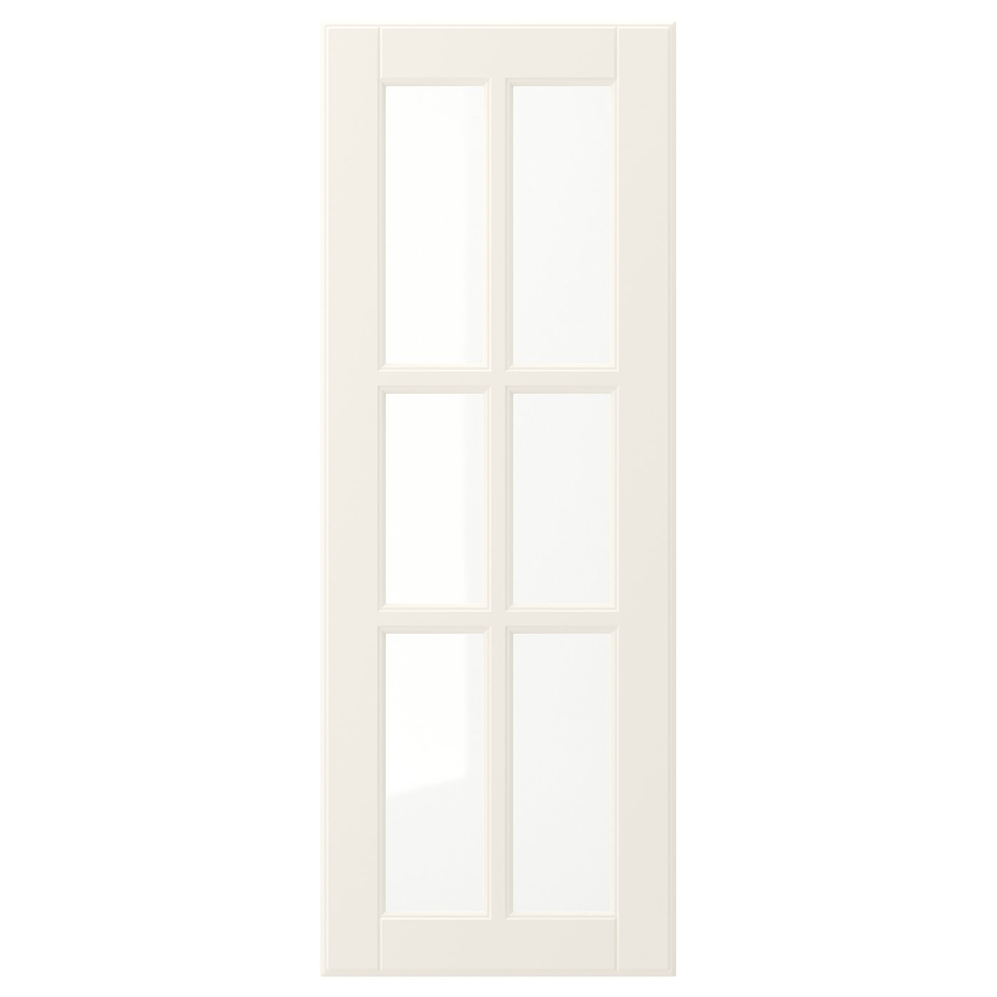 BODBYN Glass door - off-white 30x80 cm