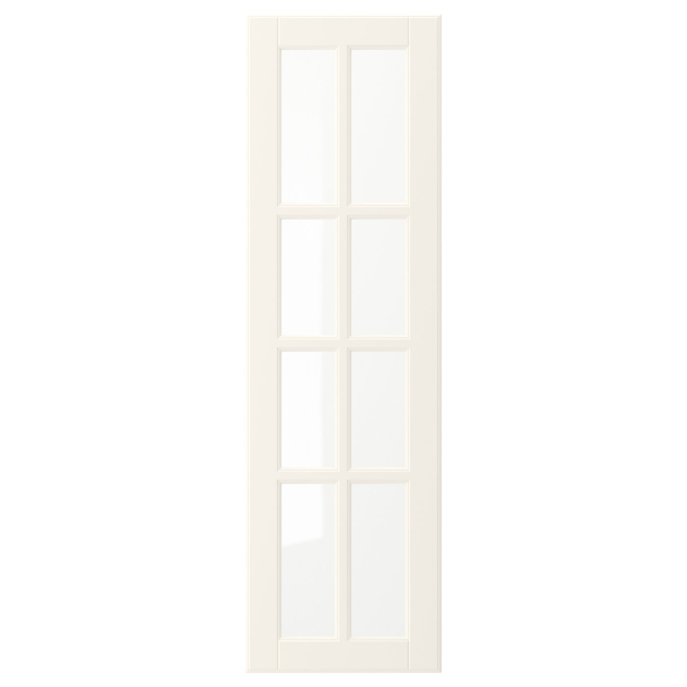 BODBYN Glass door - off-white 30x100 cm