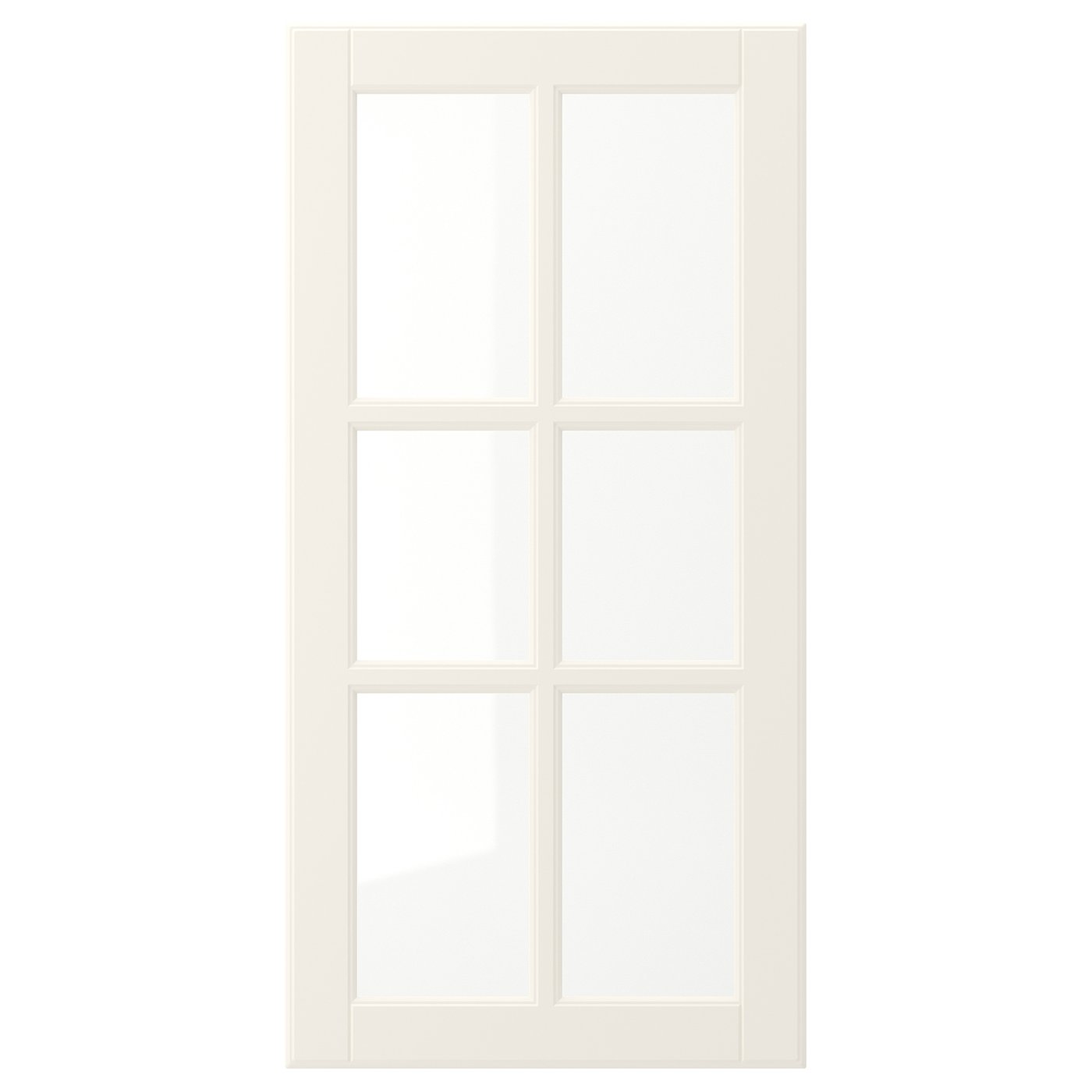 BODBYN Glass door - off-white 40x80 cm