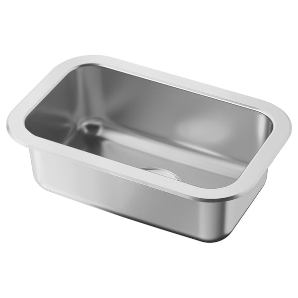 BOHOLMEN Single-bowl inset sink, stainless steel, 47x30 cm