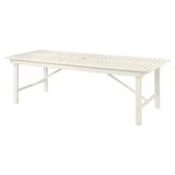 BONDHOLMEN Table, outdoor, white/beige, 235x90 cm