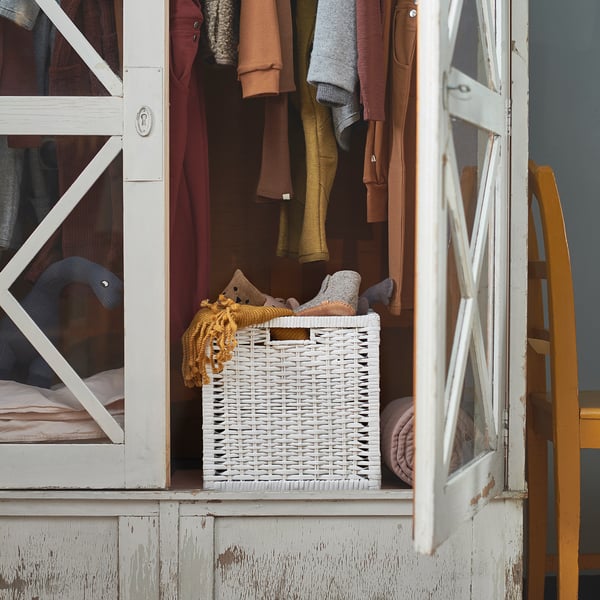 BRANÄS Basket, white, 32x34x32 cm IKEA