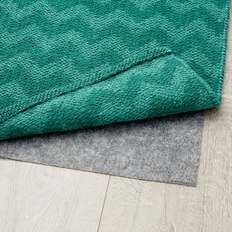 BREDEVAD Rug, flatwoven, zigzag pattern green, 75x150 cm IKEA