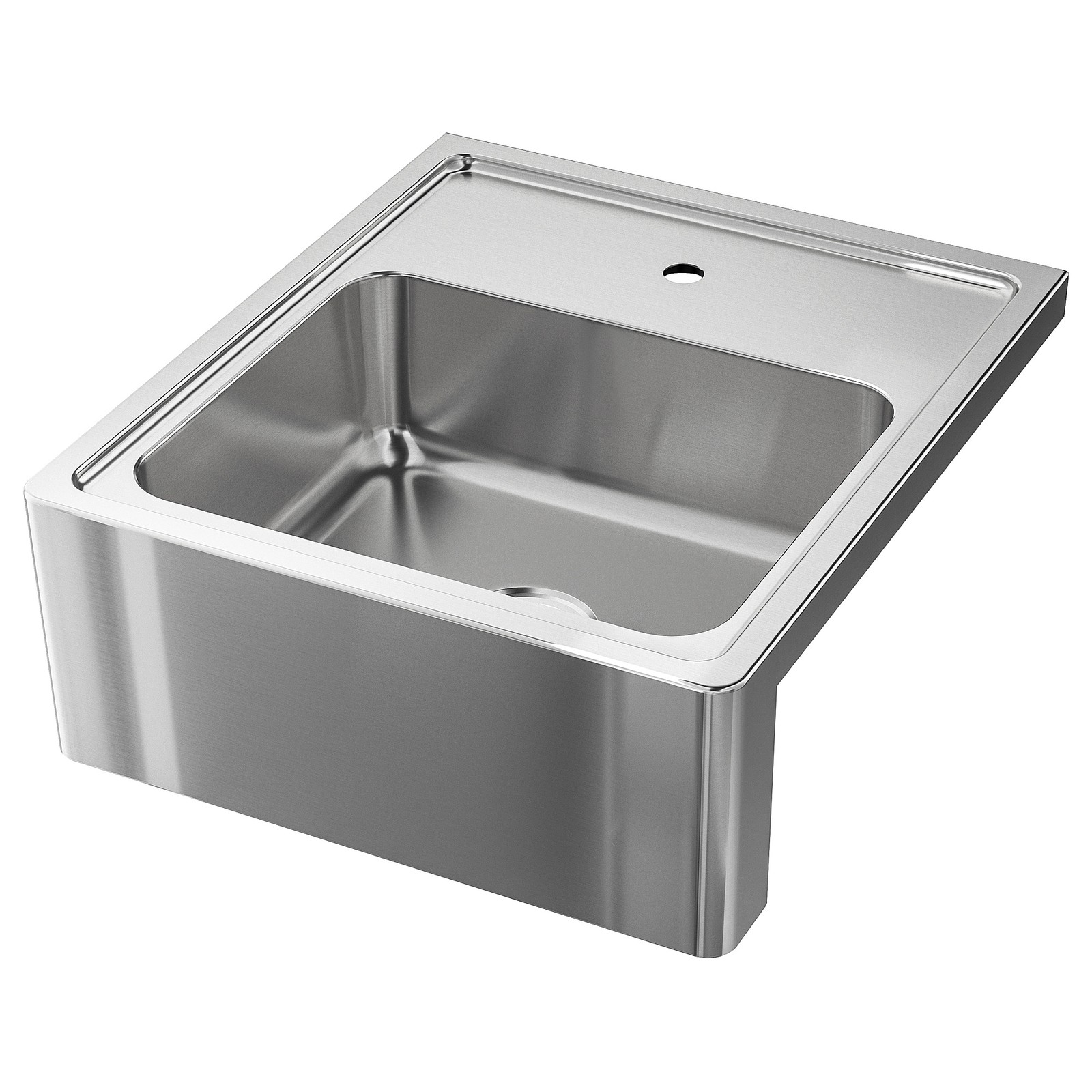 BREDSJÖN Sink bowl w visible front, stainless steel - IKEA