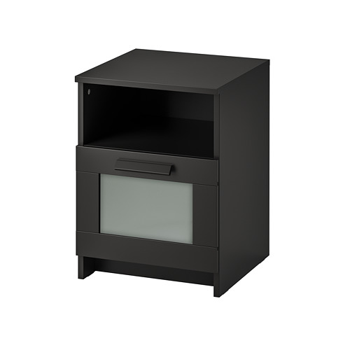 BRIMNES Bedside table - black - IKEA