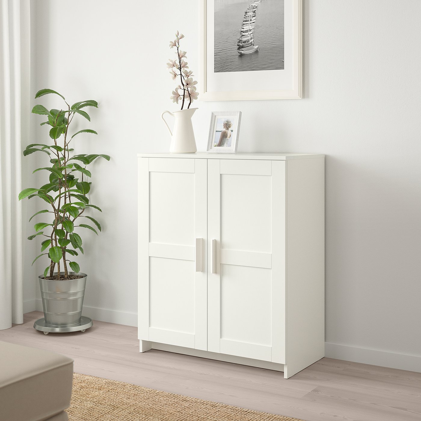 BRIMNES Cabinet with doors, white 