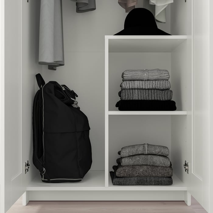 BRIMNES Wardrobe with 2 doors, white, 78x190 cm IKEA