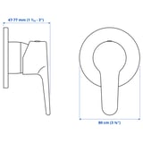 BROGRUND Shower mixer, chrome-plated