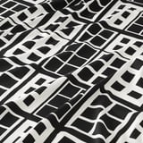 BROKAKLEJA Pre-cut fabric, black/geometric, 150x300 cm