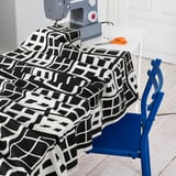 BROKAKLEJA Pre-cut fabric, black/geometric, 150x300 cm