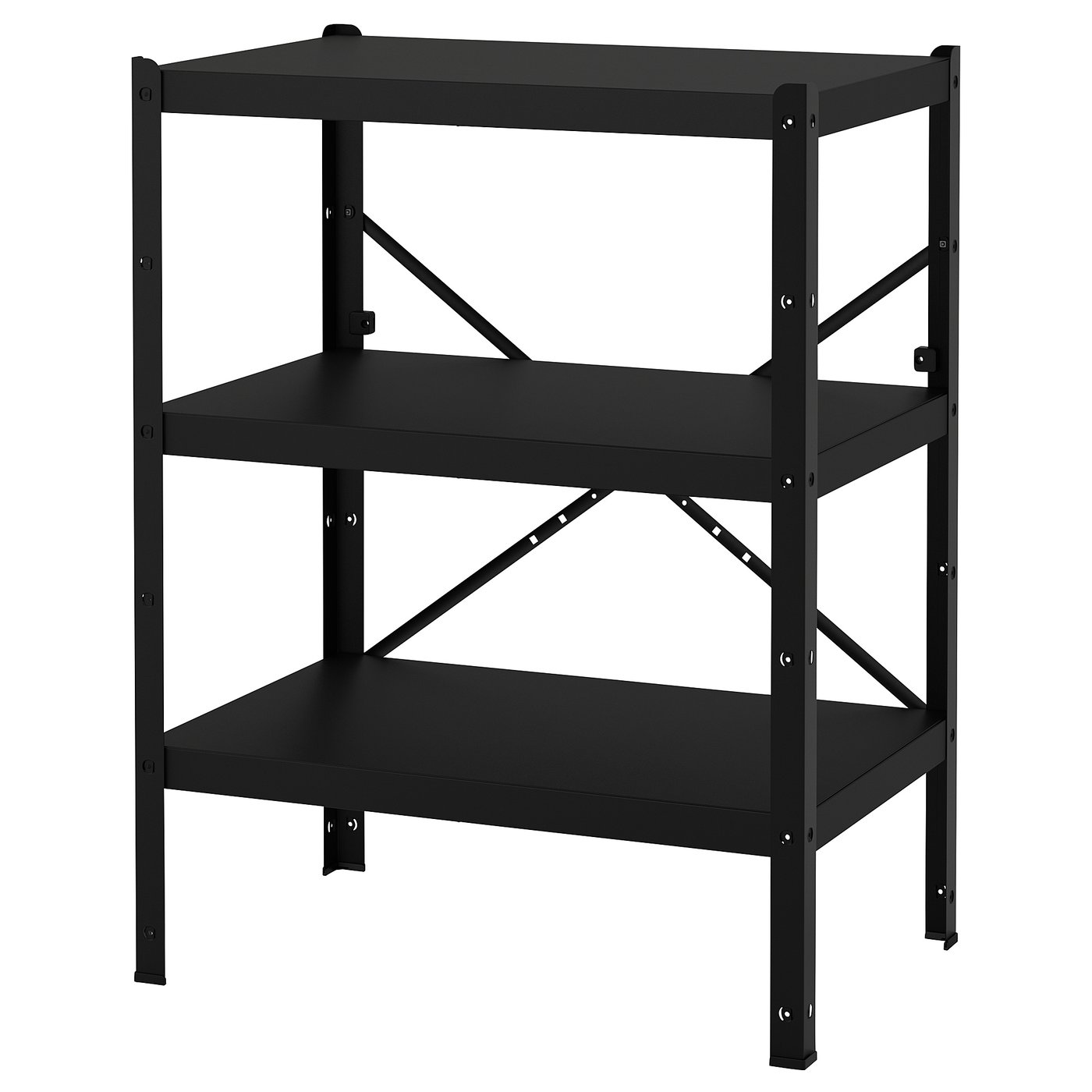 BROR 1 section/shelves - black 85x55x110 cm