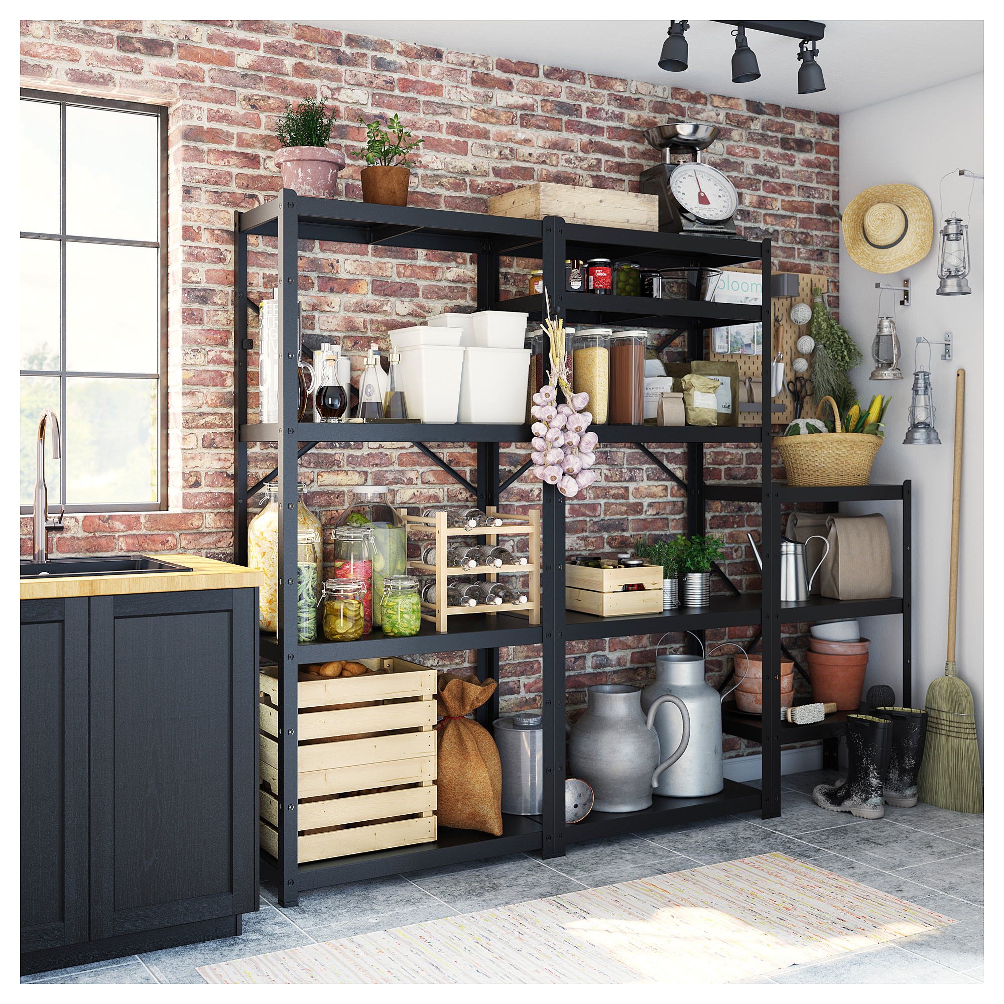 BROR Post, black, 190 cm