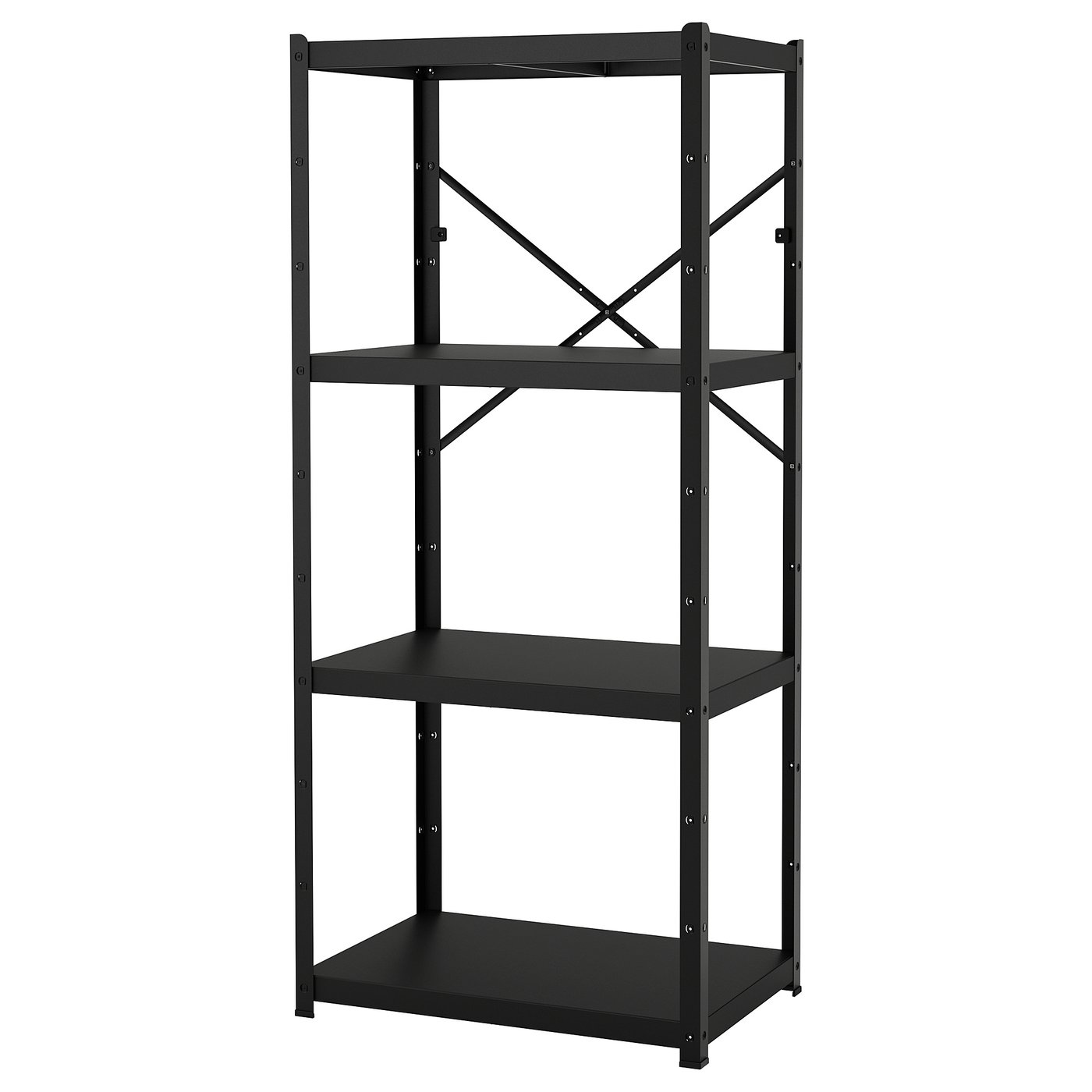 BROR Shelving unit - black 85x55x190 cm