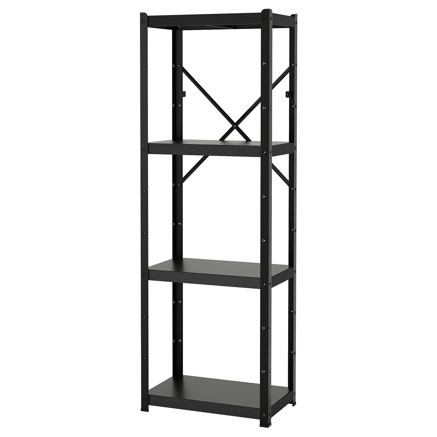 BROR Shelving unit - black 65x40x190 cm