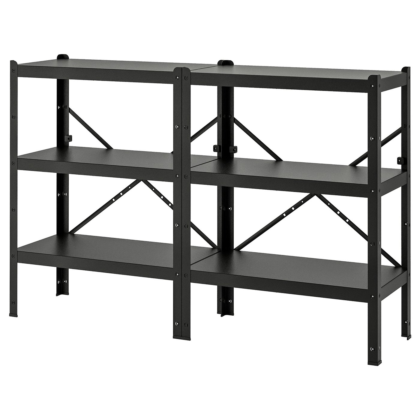 BROR Shelving unit - black 170x40x110 cm