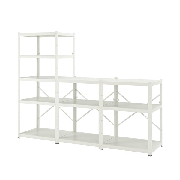 BROR Shelving unit, white, 254x55x190 cm IKEA