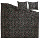 BRUDKRUSBÄR black bedding set, floral pattern, soft organic cotton.