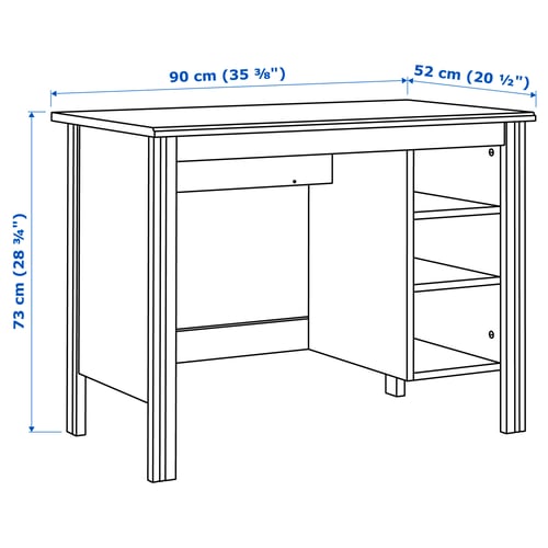 BRUSALI desk, white, 90x52 cm IKEA