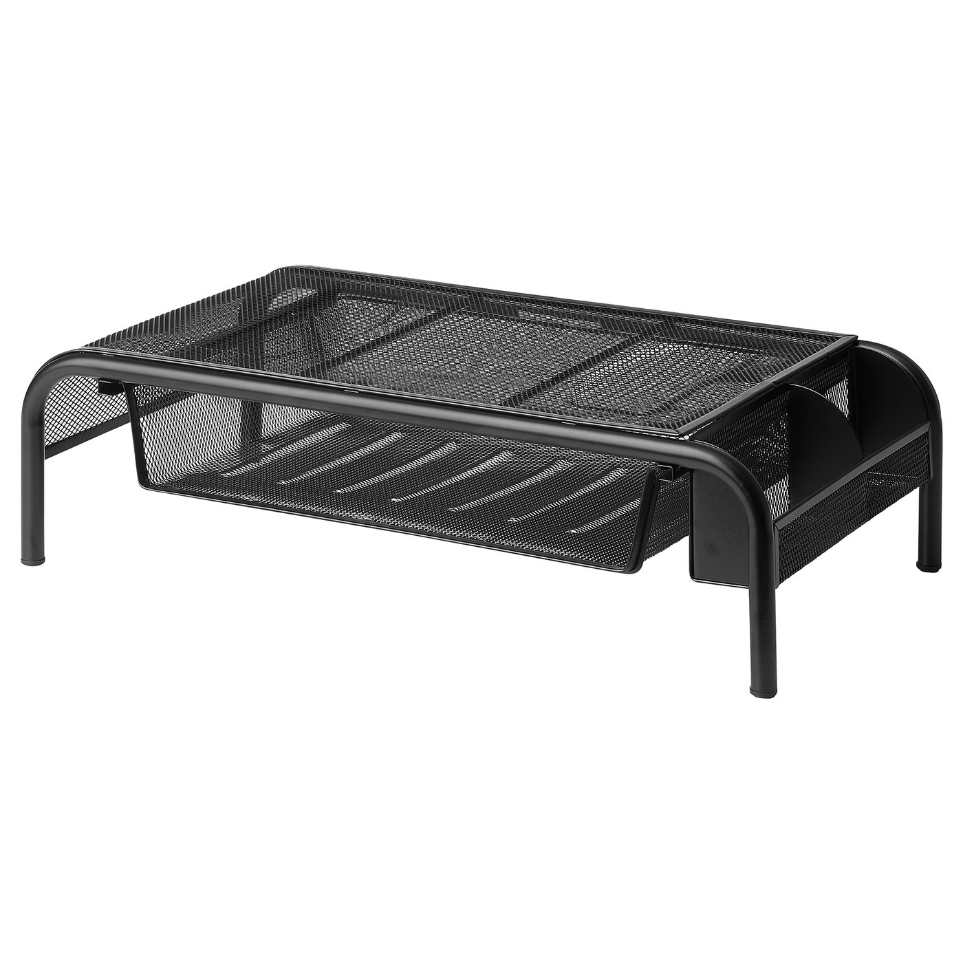 BRYTET Monitor stand with drawer mesh/black IKEA