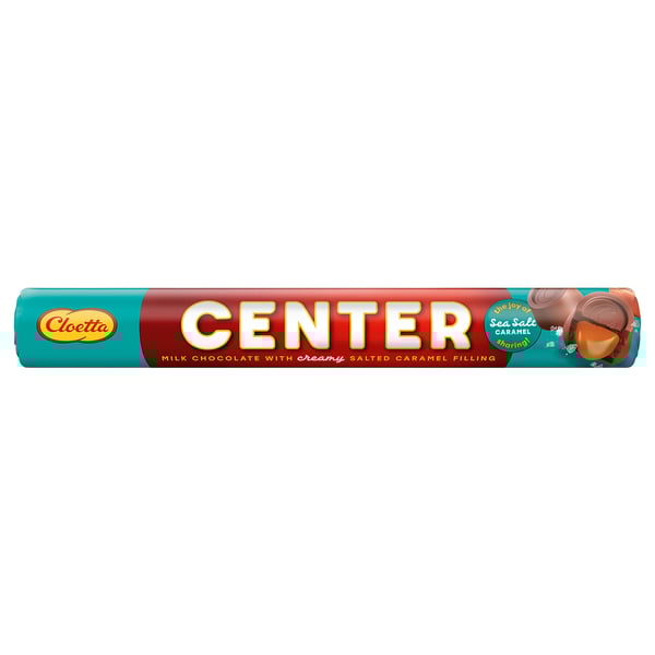 CENTER Milk chocolate roll, toffee filling sea salt, 78 g