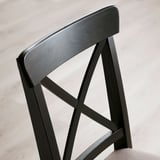DANDERYD / INGOLF Table and 4 chairs, black/Nolhaga grey-beige, 130 cm