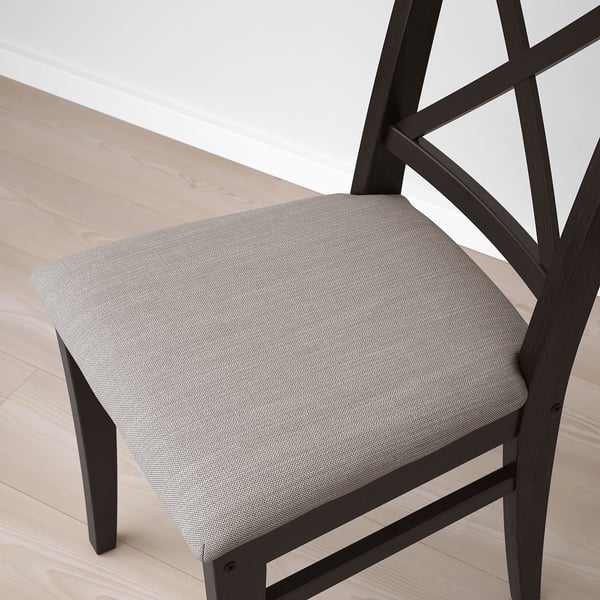 DANDERYD / INGOLF Table and 4 chairs, black/Nolhaga grey-beige, 130 cm