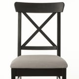 DANDERYD / INGOLF Table and 4 chairs, black/Nolhaga grey-beige, 130 cm