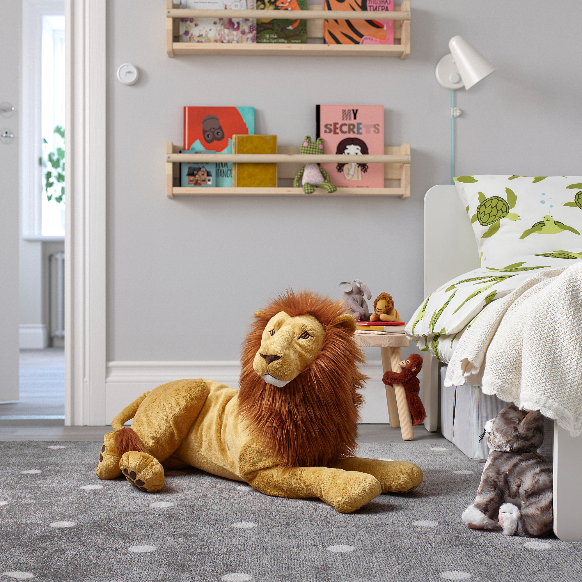 DJUNGELSKOG Soft toy, lion