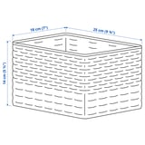 DJURTRÄNARE Basket, white/blue, 18x25x14 cm