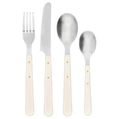 DOFTSKÖLD 24-piece cutlery set, off-white