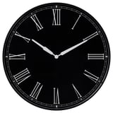 DRABBLING Wall clock, black, 52 cm
