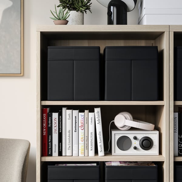 DRÖNA Box, black, 25x35x25 cm