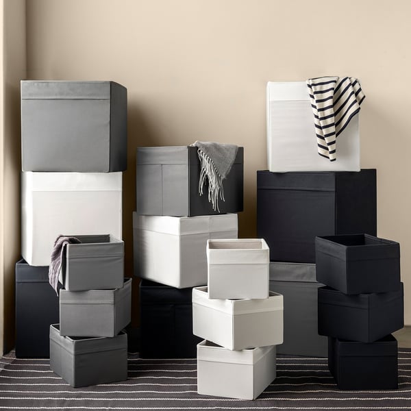 DRÖNA Box, white, 33x38x33 cm