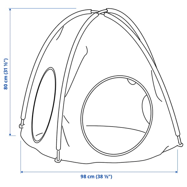 DVÄRGMÅS Children's tent, green