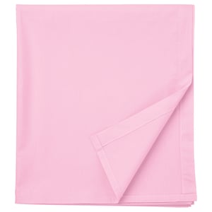 Pink DVALA bed sheet, folded, soft cotton.