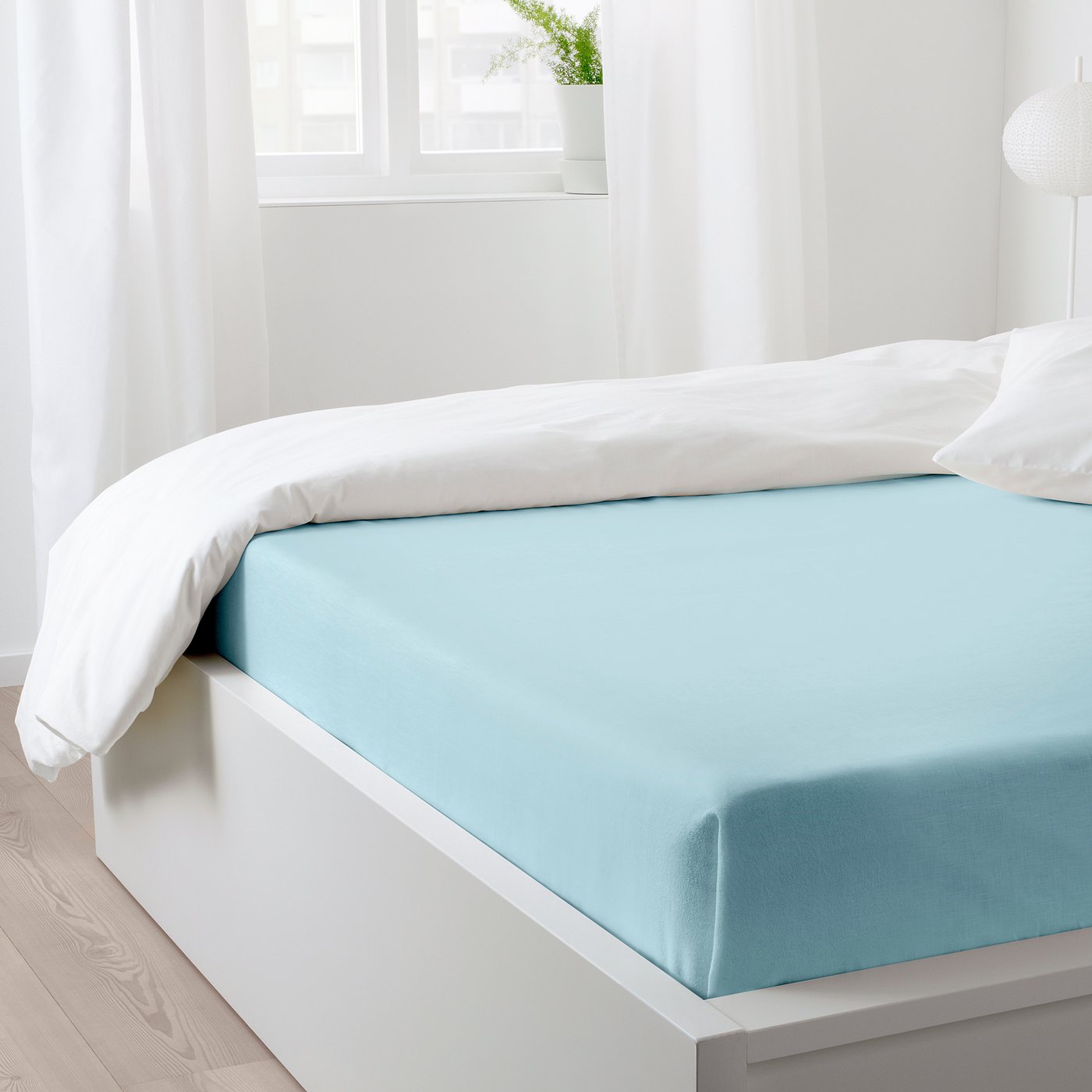 Sheets IKEA DVALA DOUBLE FITTED SHEET BABY PINK 100 COTTON SOFT BEDDING DUVET BLANKET Home & Garden