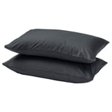 DVALA Pillowcase, black, 50x80 cm