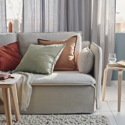 DYTÅG Cushion cover, grey-green, 50x50 cm