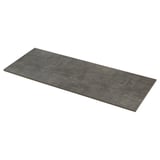 EKBACKEN Worktop, grey concrete effect/laminate, 246x2.8x90 cm