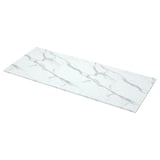 EKBACKEN Worktop, white marble effect/laminate, 246x2.8x90 cm
