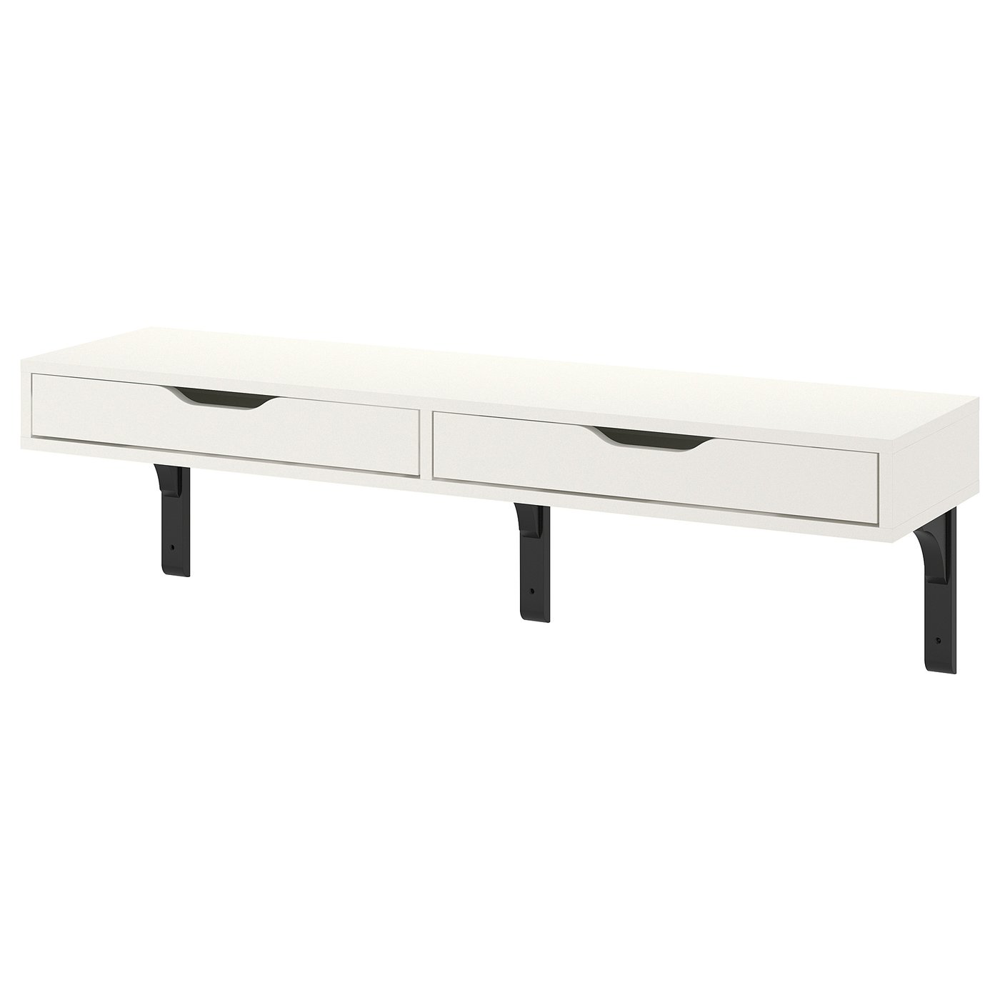 EKBY ALEX RAMSHULT wall shelf, white/black, 119x29 cm IKEA