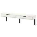 EKBY ALEX / RAMSHULT Wall shelf, white/black, 119x29 cm
