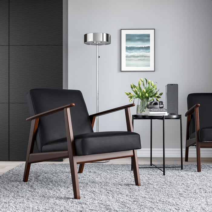 Leather Armchairs | Tan and Brown Leather Chairs - IKEA
