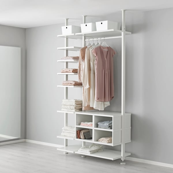 ELVARLI Post, white, 222-350 cm