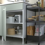 ENHET Base cabinet for hob w door, white/pale grey-green, 60x62x75 cm