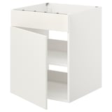 ENHET Base cabinet for hob w door, white, 60x62x75 cm