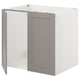 Option: ENHET Base cabinet for sink w doors, white/grey frame, 80x62x75 cm