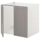 ENHET Base cabinet for sink w doors, white/grey frame, 80x62x75 cm