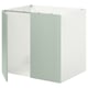 ENHET Base cabinet for sink w doors, white/pale grey-green, 80x62x75 cm